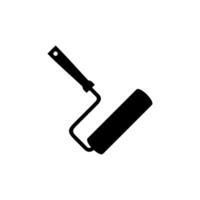 Paint Roller Silhouette, can use for Logo Gram, Pictogram, Apps, Art Illustration, Website or Graphic Design Element. Vector Illustration