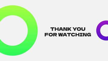 Thanks for Watching Intro or Outro for social media video. Minimalist thanks for watching. video