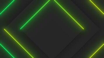 green gradient neon line with sharp corner loop video