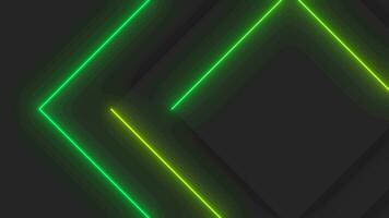 green gradient neon line with sharp corner loop video