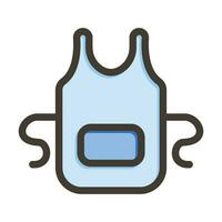 Apron Vector Thick Line Filled Colors Icon For Personal And Commercial Use.