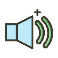 Volume Up Vector Thick Line Filled Colors Icon For Personal And Commercial Use.