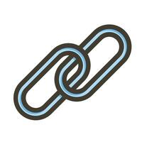 Link Vector Thick Line Filled Colors Icon For Personal And Commercial Use.