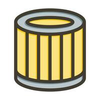 Air Filter Vector Thick Line Filled Colors Icon For Personal And Commercial Use.
