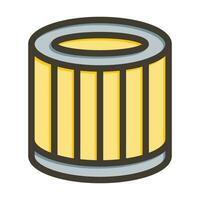 Air Filter Vector Thick Line Filled Colors Icon For Personal And Commercial Use.