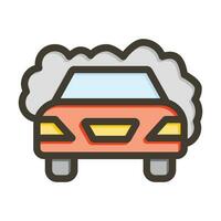 coche lavar vector grueso línea lleno colores icono para personal y comercial usar.