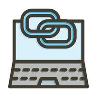 Backlink Vector Thick Line Filled Colors Icon For Personal And Commercial Use.