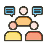 Forum Vector Thick Line Filled Colors Icon For Personal And Commercial Use.