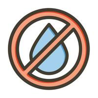 No Liquids Vector Thick Line Filled Colors Icon For Personal And Commercial Use.