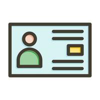 Id Card Vector Thick Line Filled Colors Icon For Personal And Commercial Use.