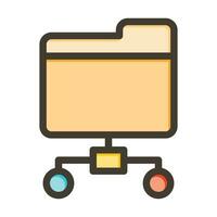 Algorithm Vector Thick Line Filled Colors Icon For Personal And Commercial Use.