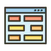 Layout Vector Thick Line Filled Colors Icon For Personal And Commercial Use.