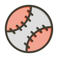 Baseball Vector Thick Line Filled Colors Icon For Personal And Commercial Use.