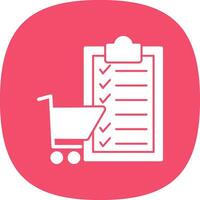 Shopping List Vector Icon Design