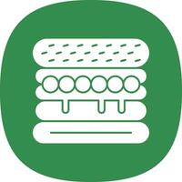 Margherita Sandwich Vector Icon Design