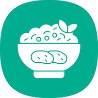 Mashed Potatoes Vector Icon Design