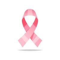 Pink ribbon breast cancer awareness vector