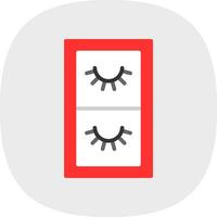 False Eyelashes Vector Icon Design