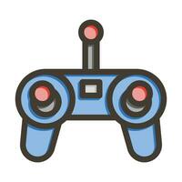 Joystick Vector Thick Line Filled Colors Icon For Personal And Commercial Use.