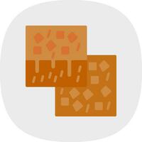 Chocolate Brownies Vector Icon Design