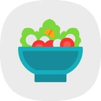 Greek Salad Vector Icon Design