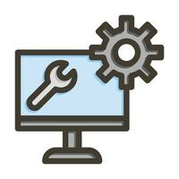 Technical Support Vector Thick Line Filled Colors Icon For Personal And Commercial Use.