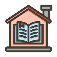 Homeschooling Vector Thick Line Filled Colors Icon For Personal And Commercial Use.