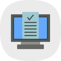 Desktop Computer Vector Icon Design