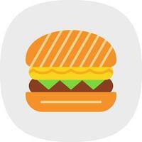 Tofu Burger Vector Icon Design