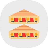 Chicken Quesadilla Vector Icon Design