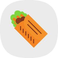 Veggie Wrap Vector Icon Design