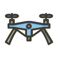 Drone Vector Thick Line Filled Colors Icon For Personal And Commercial Use.