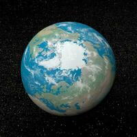 Arctica on earth - 3D render photo