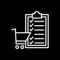 diseño de icono de vector de lista de compras