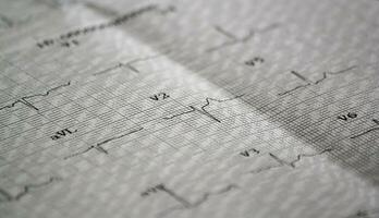 Close up on an Electrocardiogram ECG photo