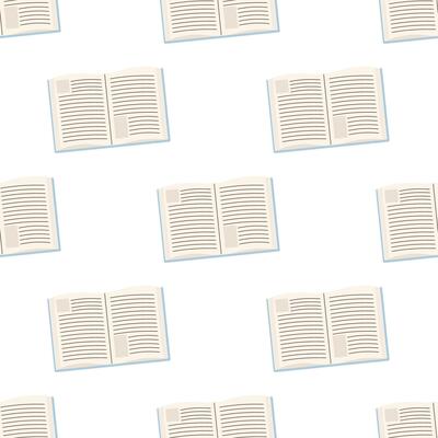 Seamless pattern book, notes, notebook library.