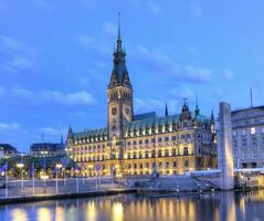 Old City Hall on Rathausmarkt in Hamburg, Germany photo