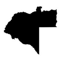 moxico provincia mapa, administrativo división de angola vector