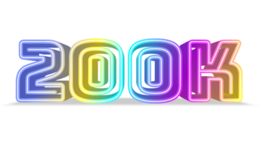 remercier vous 200 000 social médias, suiveurs et les abonnés. png