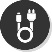 Search Cable Vector Icon Design