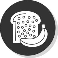 Banana Bread Vector Icon Design