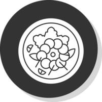 quinua ensalada vector icono diseño