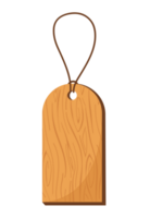 wood paper price tag lables with cord png