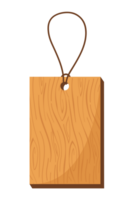 wood paper price tag lables with cord png