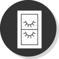 False Eyelashes Vector Icon Design