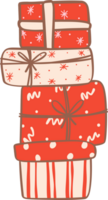 stack of Christmas gift boxes png