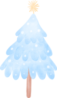 Blue Christmas Tree illustration. png