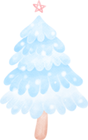 Blue Christmas Tree illustration. png