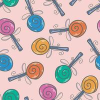 Multicolored lollipops seamless pattern vector illustration