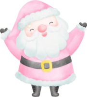 Rosa Santa claus Illustration Aquarell png